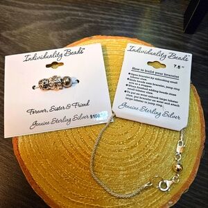 Sterling Silver Individuality Bracelet and Charms